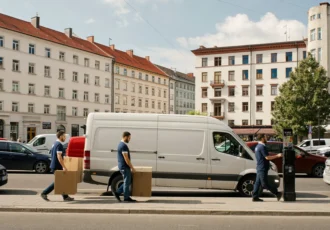 Auto przeprowadzkowe w centrum Warszawy — parkowanie w strefie